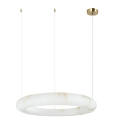 Mandra 49cm Pendant Ceiling Light Brass-Natural Alabaster LED 3000K Dimmable
