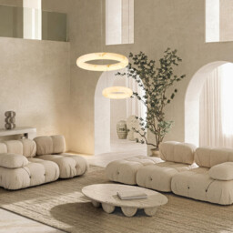 Mandra 49cm Pendant Ceiling Light Brass-Natural Alabaster LED 3000K Dimmable - thumbnail 2