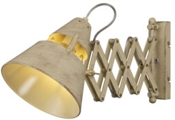Industrial Dome Wall Light 1 Light 40W E27, Sand Metal
