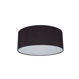 Baymont White 5 Light E27 Universal Flush Ceiling Fixture With 50cm x 20cm Faux Silk Shade, Black/White Laminate - thumbnail 5