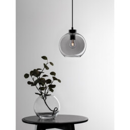 Palmer 3 Light Dome Pendant Ceiling Light Dark Champagne Glass Black Cord Black Metal Base LED E27 - thumbnail 2