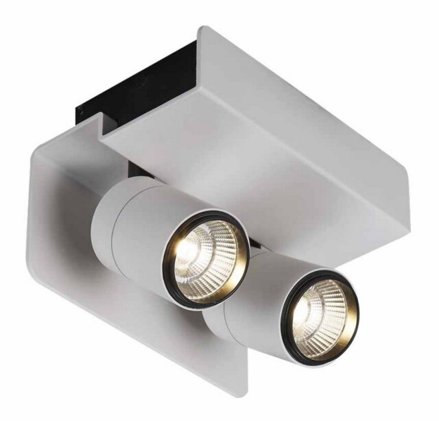 Fusion Surface Mounted Spotlight , Wall Light 2 x 7W LED 4000K, 1030lm, Matt White , Black - image 1