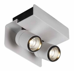Fusion Surface Mounted Spotlight , Wall Light 2 x 7W LED 4000K, 1030lm, Matt White , Black