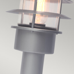 Helsingor 1 Light Outdoor Pedestal Lantern Silver, 304 Ss IP44, E27 - thumbnail 3