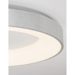 Rando Thin 60cm Integrated LED Semi Flush Light Brushed Silver Aluminium LED 50W 3250Lm 3000K - thumbnail 2