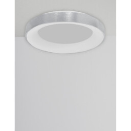 Rando Thin 60cm Integrated LED Semi Flush Light Brushed Silver Aluminium LED 50W 3250Lm 3000K - thumbnail 5