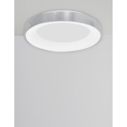 Rando Thin 60cm Integrated LED Semi Flush Light Brushed Silver Aluminium LED 50W 3250Lm 3000K - thumbnail 3