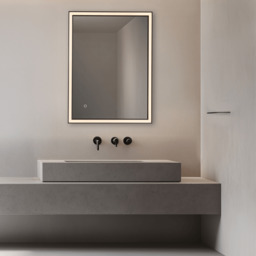 Reflect Illuminated Bathroom Mirror Black Matt LED 3000-4000K IP44 Dimmable - thumbnail 2