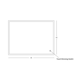Reflect Illuminated Bathroom Mirror Black Matt LED 3000-4000K IP44 Dimmable - thumbnail 3