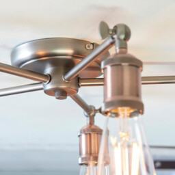 Hal 5 Light Semi flush Aged Pewter, Aged Copper Plate, E27 - thumbnail 5