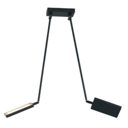 BOOK LED 2 Light Semi Flush Light Black 2600lm 3200K 85x16x15-200cm