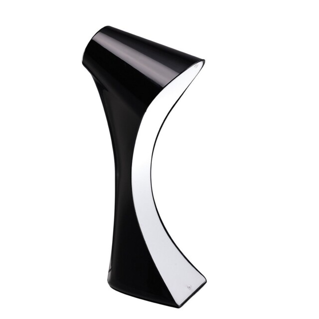 Ora Table Lamp 1 Light E27, Gloss Black, White Acrylic, Polished Chrome - image 1