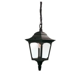 Chapel Mini Outdoor Pendant Ceiling Light, Black IP44