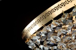 Ottilia Flush Wall Lamp Gold & Crystal, 2 Light, E14 - thumbnail 5