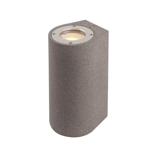 Levi Round Wall Lamp, 2 x GU10 (Max 12W), IP65, Grey Concrete, 2yrs Warranty - image 1