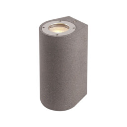 Levi Round Wall Lamp, 2 x GU10 (Max 12W), IP65, Grey Concrete, 2yrs Warranty - thumbnail 1