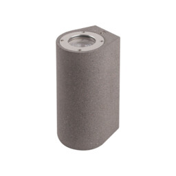 Levi Round Wall Lamp, 2 x GU10 (Max 12W), IP65, Grey Concrete, 2yrs Warranty - thumbnail 3