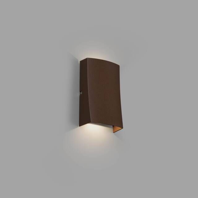 Nairobi Outdoor LED Rust Brown Up Down Wall Light 6W 3000K IP54