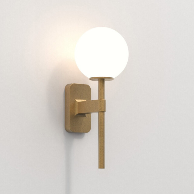 Tacoma Single Bathroom Wall Lamp Antique Brass IP44, G9 (Shade Not Included) - image 1