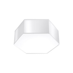 Sunde Decorative Flush Ceiling Light, White, 11.5cm - thumbnail 1