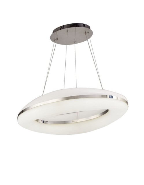 Oakley Ceiling Pendant 80W LED 3000K, 6400lm, Polished Chrome, Frosted Acrylic - image 1