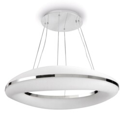Oakley Ceiling Pendant 80W LED 3000K, 6400lm, Polished Chrome, Frosted Acrylic - thumbnail 3