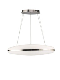 Oakley Ceiling Pendant 80W LED 3000K, 6400lm, Polished Chrome, Frosted Acrylic - thumbnail 5