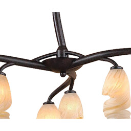 Forest Pendant 3 Arm 6 Light G9, Brown/Black Oxide - thumbnail 5