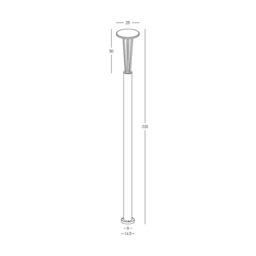 Zambelis Outdoor Lamp Posts Graphite LED 3000K IP65 15.5W - thumbnail 5