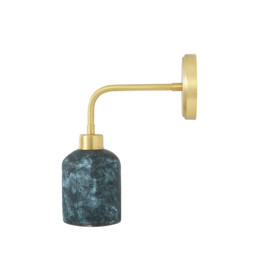 Osier Wall Light Blue Earth, Satin Brass - thumbnail 2
