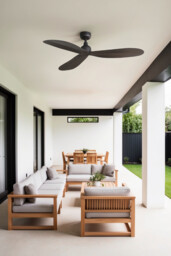 Palma Medium 3 Blade Ceiling Fan Dark Brown Tuya Smart System - thumbnail 2