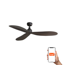 Palma Medium 3 Blade Ceiling Fan Dark Brown Tuya Smart System