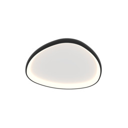 Nireon 60cm Integrated Led Semi Flush Ceiling Light Black Matt LED 3000K Dimmable