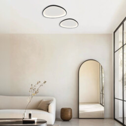 Nireon 60cm Integrated Led Semi Flush Ceiling Light Black Matt LED 3000K Dimmable - thumbnail 2