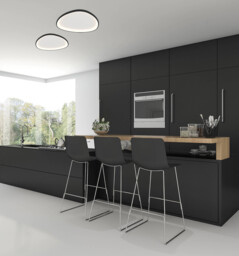 Nireon 60cm Integrated Led Semi Flush Ceiling Light Black Matt LED 3000K Dimmable - thumbnail 3