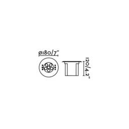 Edel LED Outdoor Recessed Spotlight Matt Nickel IP68 - thumbnail 3