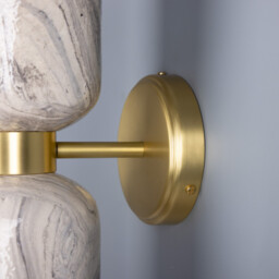 Sakura Wall Light Marbled, Satin Brass - thumbnail 5
