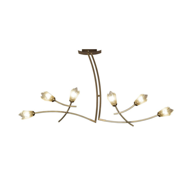 Pietra Linear Pendant 2 Arm 6 Light G9, Antique Brass - image 1