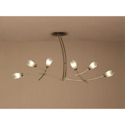 Pietra Linear Pendant 2 Arm 6 Light G9, Antique Brass - thumbnail 2