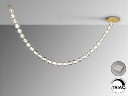 Zaria II 29 Light Pendant Ceiling Light Gold, Clear LED 3000K Dimmable - thumbnail 5