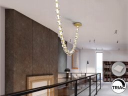 Zaria II 29 Light Pendant Ceiling Light Gold, Clear LED 3000K Dimmable - thumbnail 2