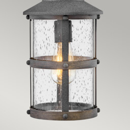 Hinkley Lakehouse Outdoor Pendant Ceiling Light Aged Zinc with Driftwood Grey, IP44 - thumbnail 5