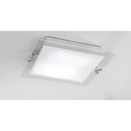 Melbourne Square Ceiling 15W LED 3000K, 1350lm, Polished Chrome/Frosted White Glass - thumbnail 2