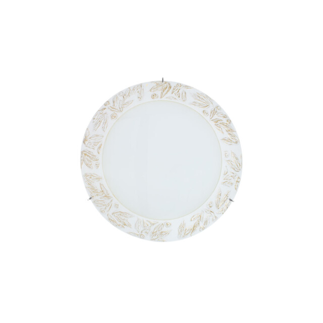Serena Glass Decorative Flush Ceiling Light 2 Light Chrome - image 1