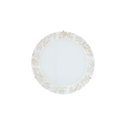 Serena Glass Decorative Flush Ceiling Light 2 Light Chrome - thumbnail 1