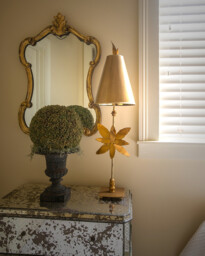 Azalea 1 Light Table Lamp Gold Floral Leaves Design, E27 - thumbnail 2