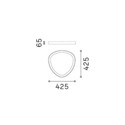 Gemini Integrated LED Semi Flush Ceiling Light Brass 2950lm 4000K - thumbnail 2