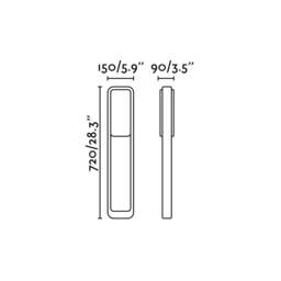 Sticker LED Outdoor Bollard Light White, Dark Grey IP65 - thumbnail 3