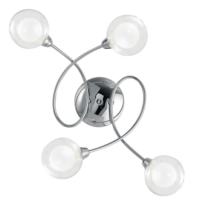 BLOG 4 Light Multi Arm Semi Flush Ceiling light Chrome 60x44x19cm - image 1