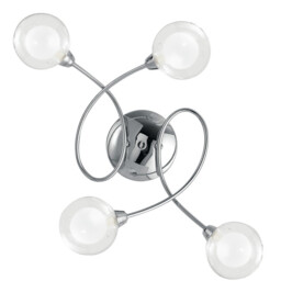BLOG 4 Light Multi Arm Semi Flush Ceiling light Chrome 60x44x19cm